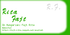 rita fajt business card